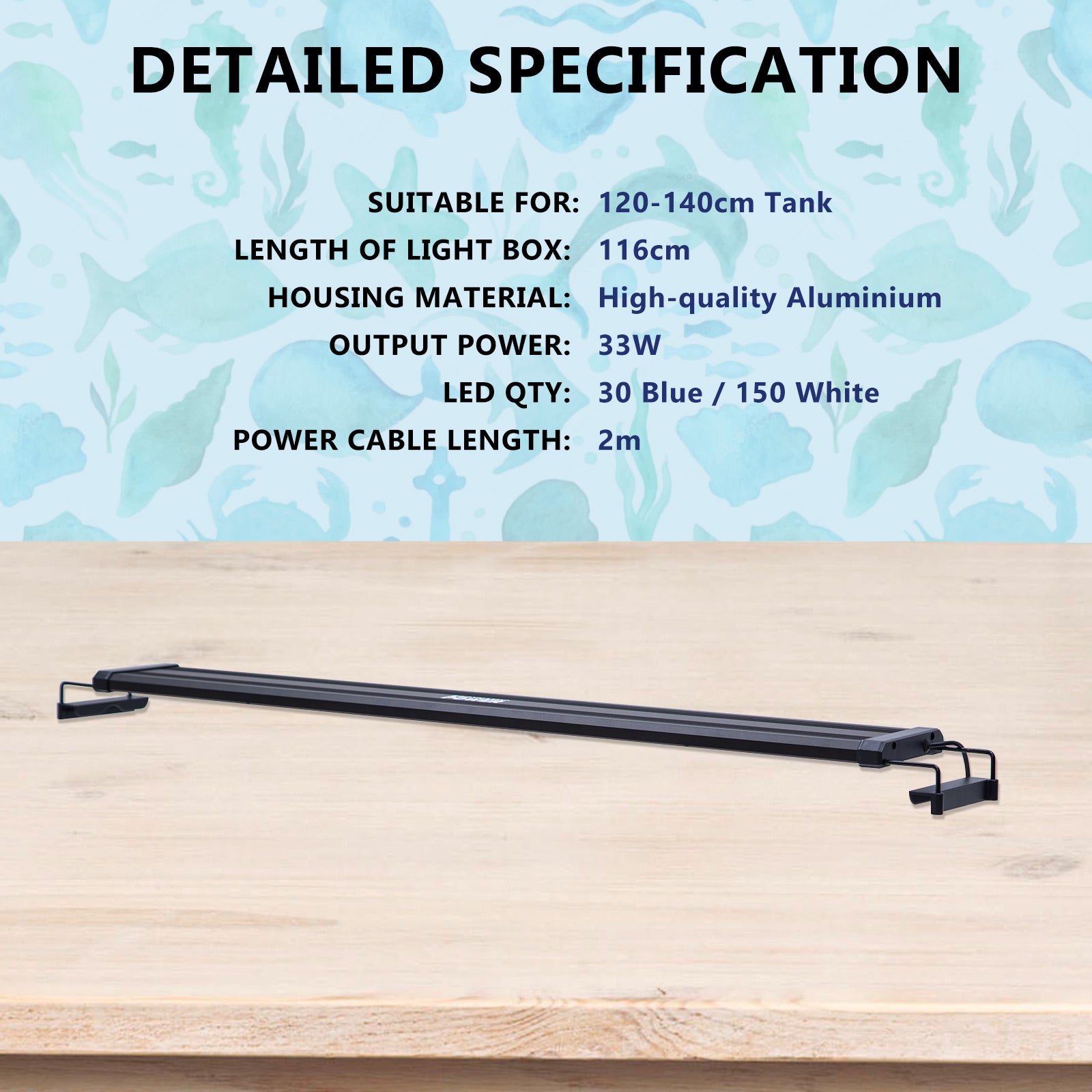 27W Set 2 Aquarium Blue White LED Light for Tank 95-115cm Pet Care > Aquarium > Aquarium Lighting Dynamic Power