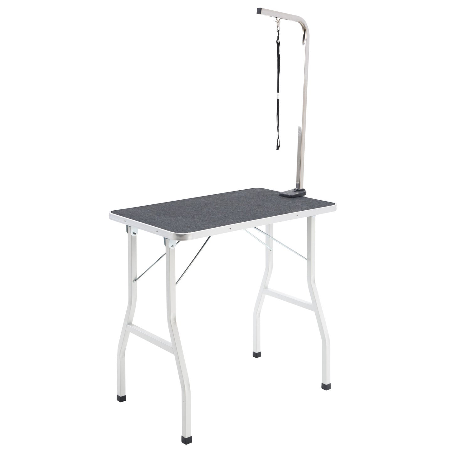 Paw Mat Pet Grooming Salon Table 78cm Adjustable Foldable Mobile for Commercial BLACK Pet Care > Dog Supplies > Dog Grooming Supplies Woofy and Whiskers