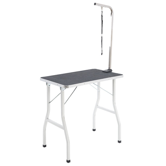 Paw Mat Pet Grooming Salon Table 78cm Adjustable Foldable Mobile for Commercial BLACK Pet Care > Dog Supplies > Dog Grooming Supplies Woofy and Whiskers
