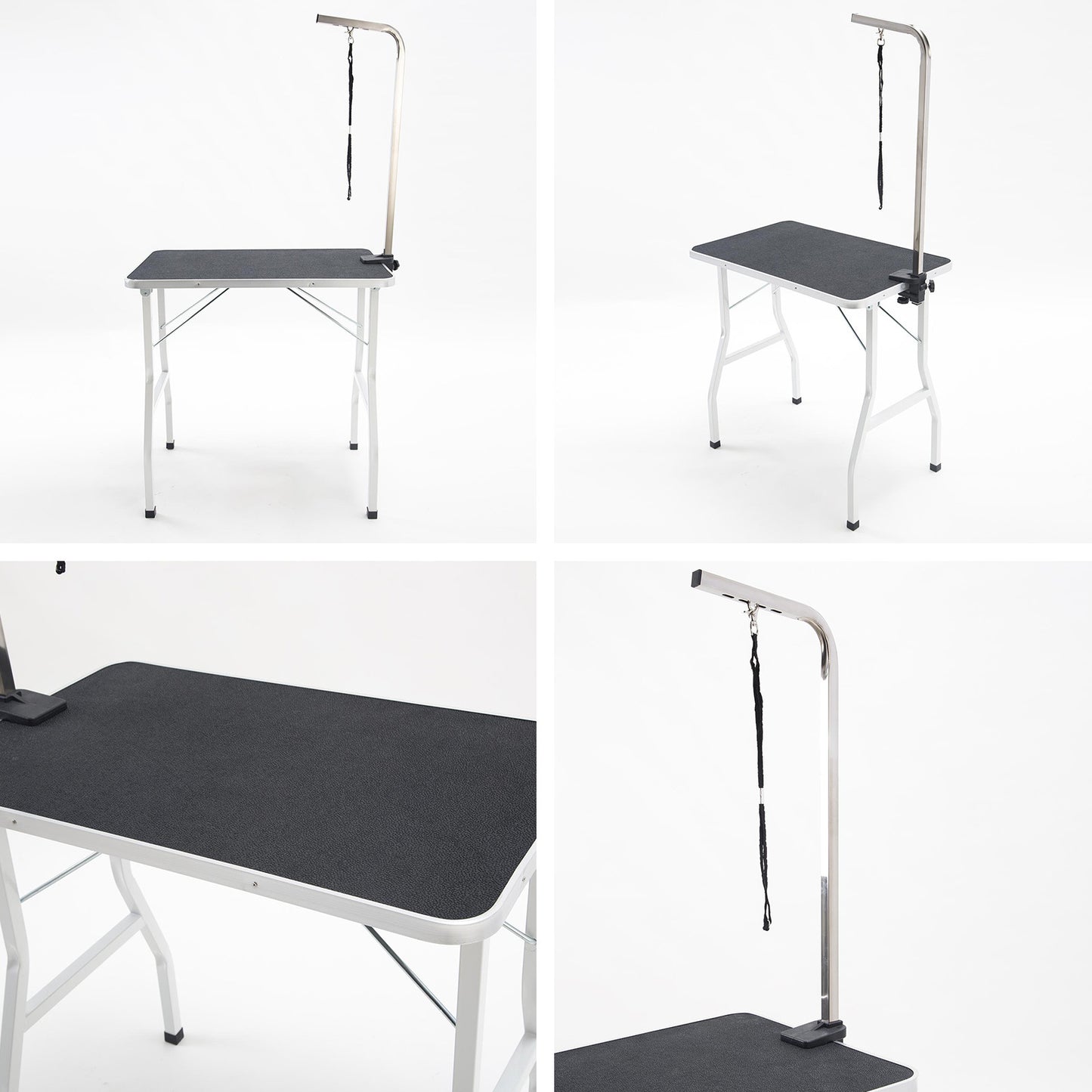 Paw Mat Pet Grooming Salon Table 78cm Adjustable Foldable Mobile for Commercial BLACK Pet Care > Dog Supplies > Dog Grooming Supplies Woofy and Whiskers