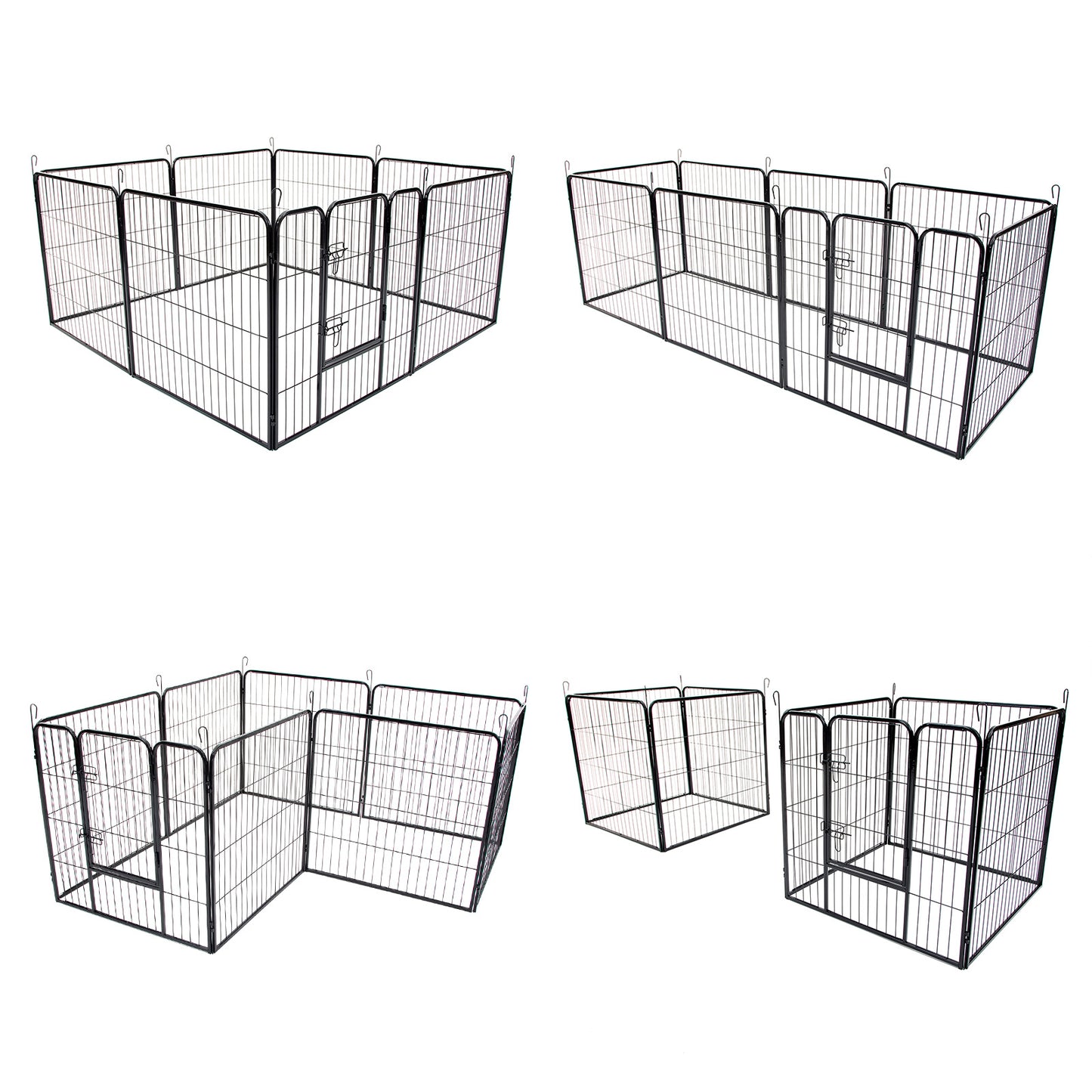 Pet Playpen Heavy Duty Foldable Dog Cage 8 Panel 32in with Cover Pet Care > Dog Supplies > Dog Playpens & Gates Woofy and Whiskers
