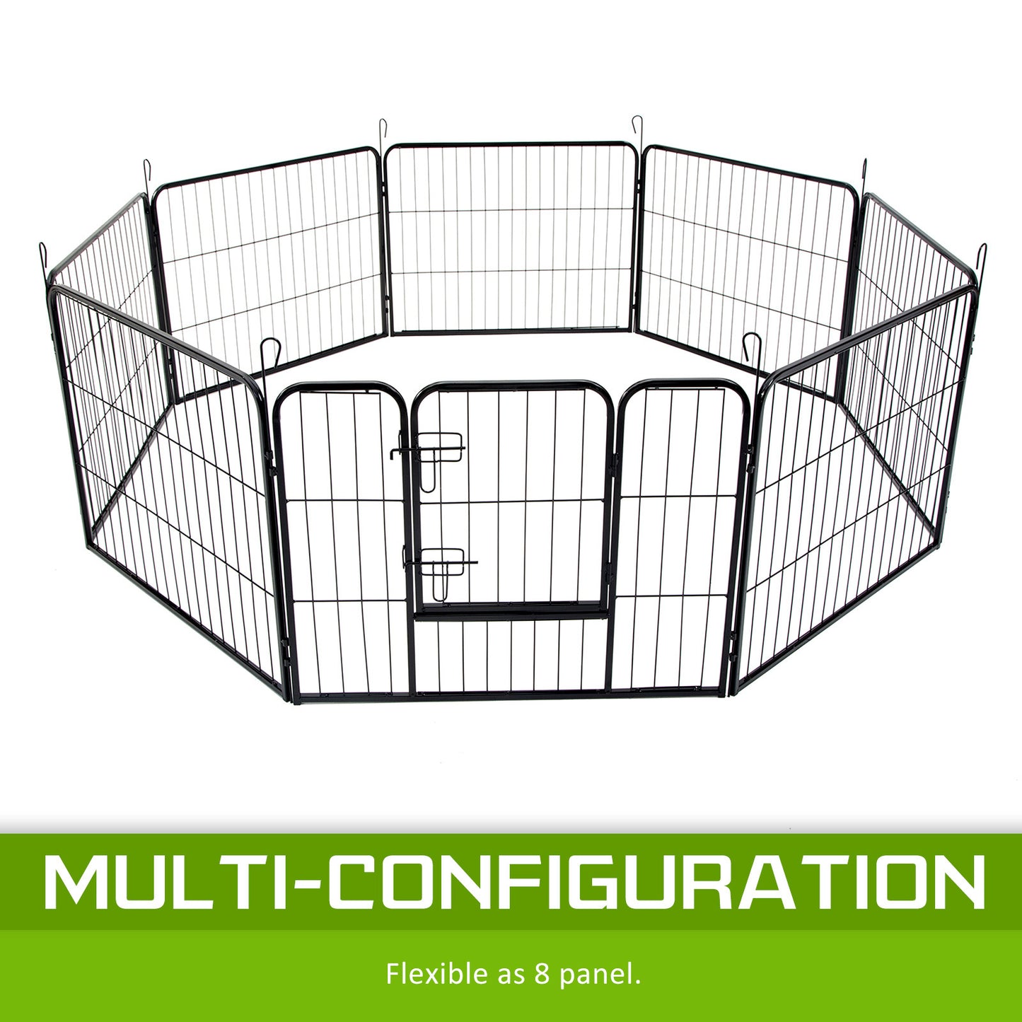 Pet Playpen Heavy Duty Foldable Dog Cage 8 Panel 32in with Cover Pet Care > Dog Supplies > Dog Playpens & Gates Woofy and Whiskers