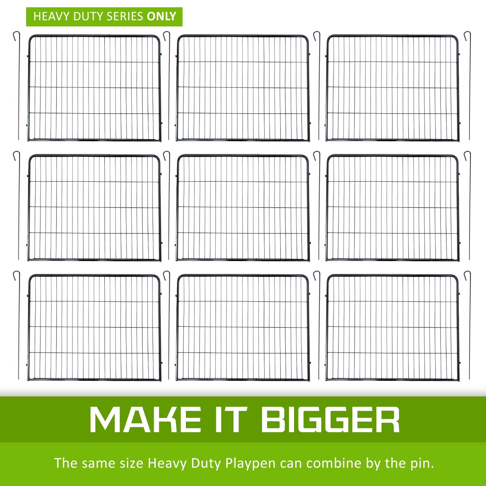 Pet Playpen Heavy Duty Foldable Dog Cage 8 Panel 32in with Cover Pet Care > Dog Supplies > Dog Playpens & Gates Woofy and Whiskers