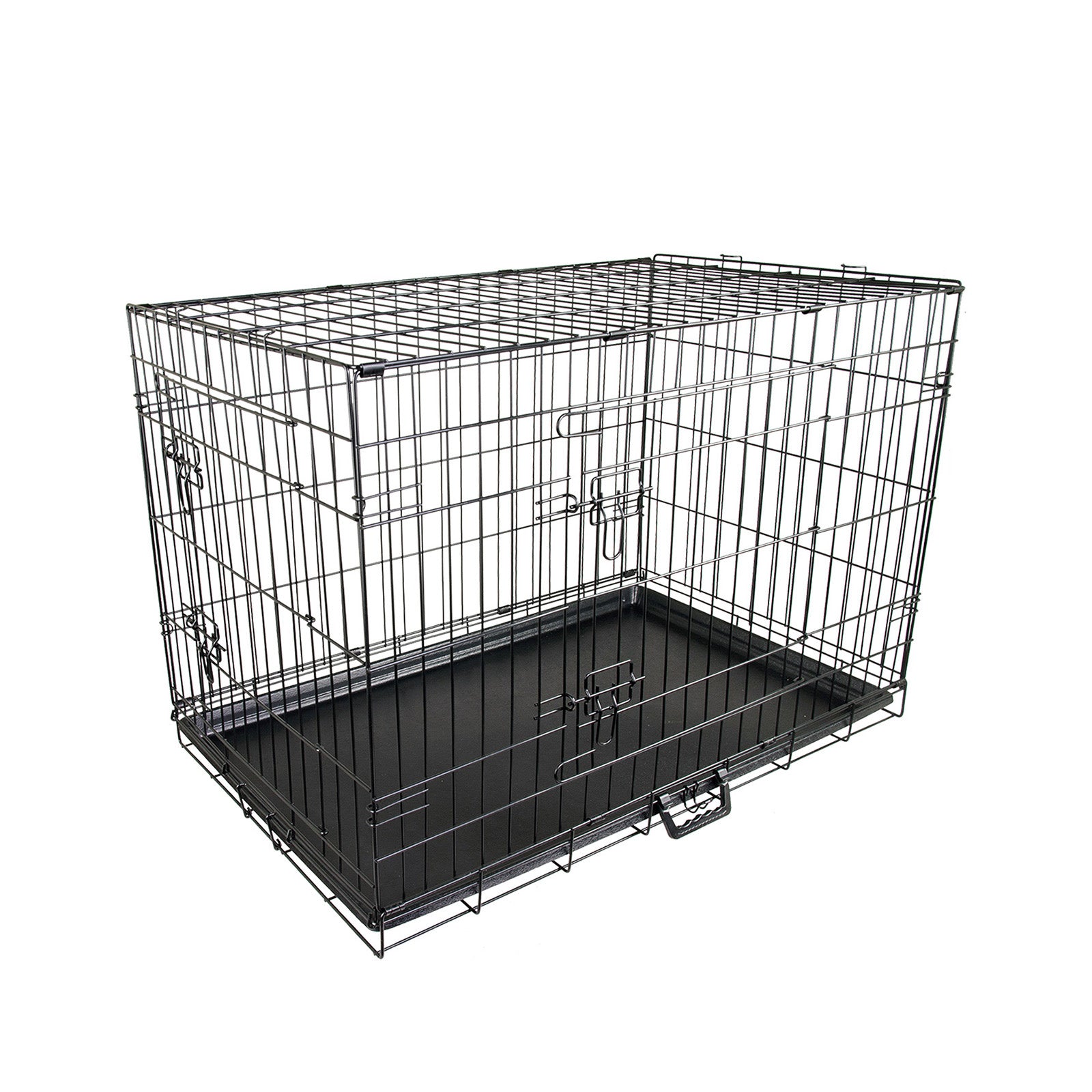 Wire Dog Cage Foldable Crate Kennel 36in with Tray Pet Care > Dog Supplies > Dog Playpens & Gates Woofy and Whiskers
