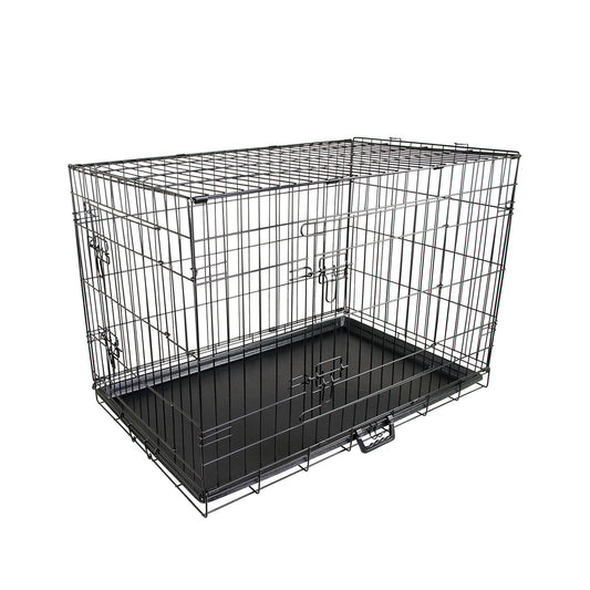 Wire Dog Cage Foldable Crate Kennel 36in with Tray Pet Care > Dog Supplies > Dog Playpens & Gates Woofy and Whiskers