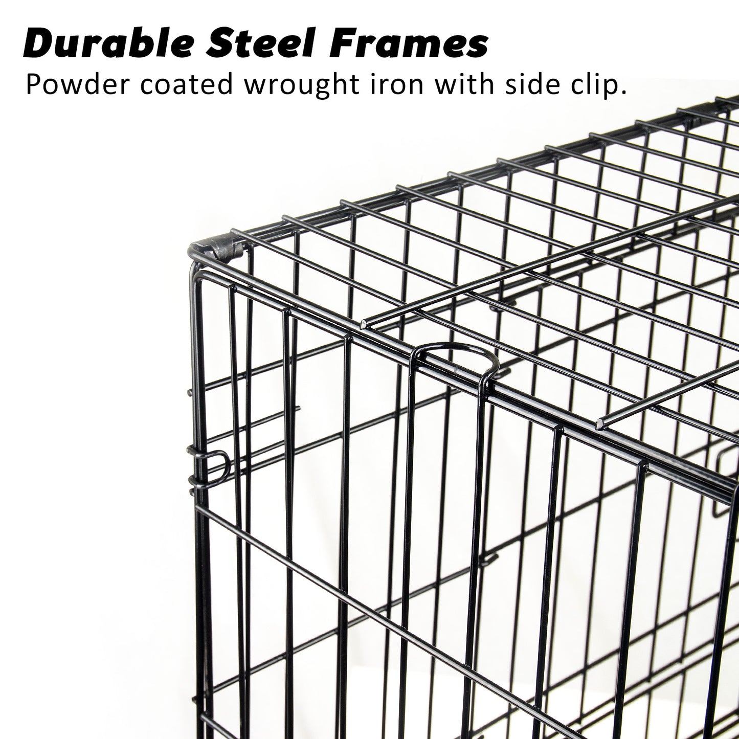 Wire Dog Cage Foldable Crate Kennel 30in with Tray + Cushion Mat Combo Pet Care > Dog Supplies > Dog Playpens & Gates Woofy and Whiskers
