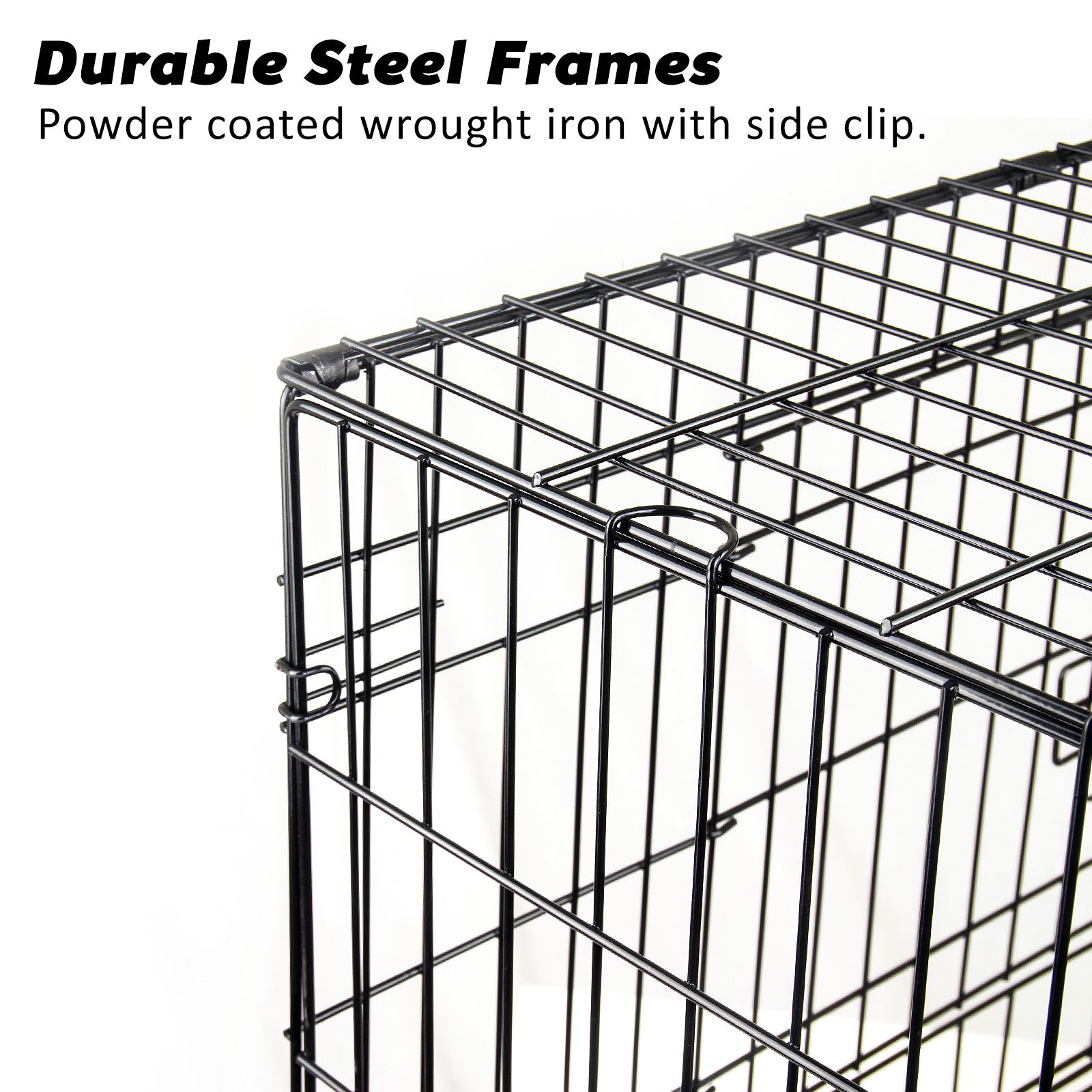 Wire Dog Cage Foldable Crate Kennel 30in with Tray + Cushion Mat Combo Pet Care > Dog Supplies > Dog Playpens & Gates Woofy and Whiskers