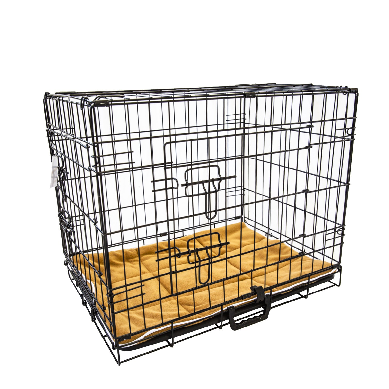 Wire Dog Cage Foldable Crate Kennel 42in with Tray + Cushion Mat Combo Pet Care > Dog Supplies > Dog Playpens & Gates Woofy and Whiskers
