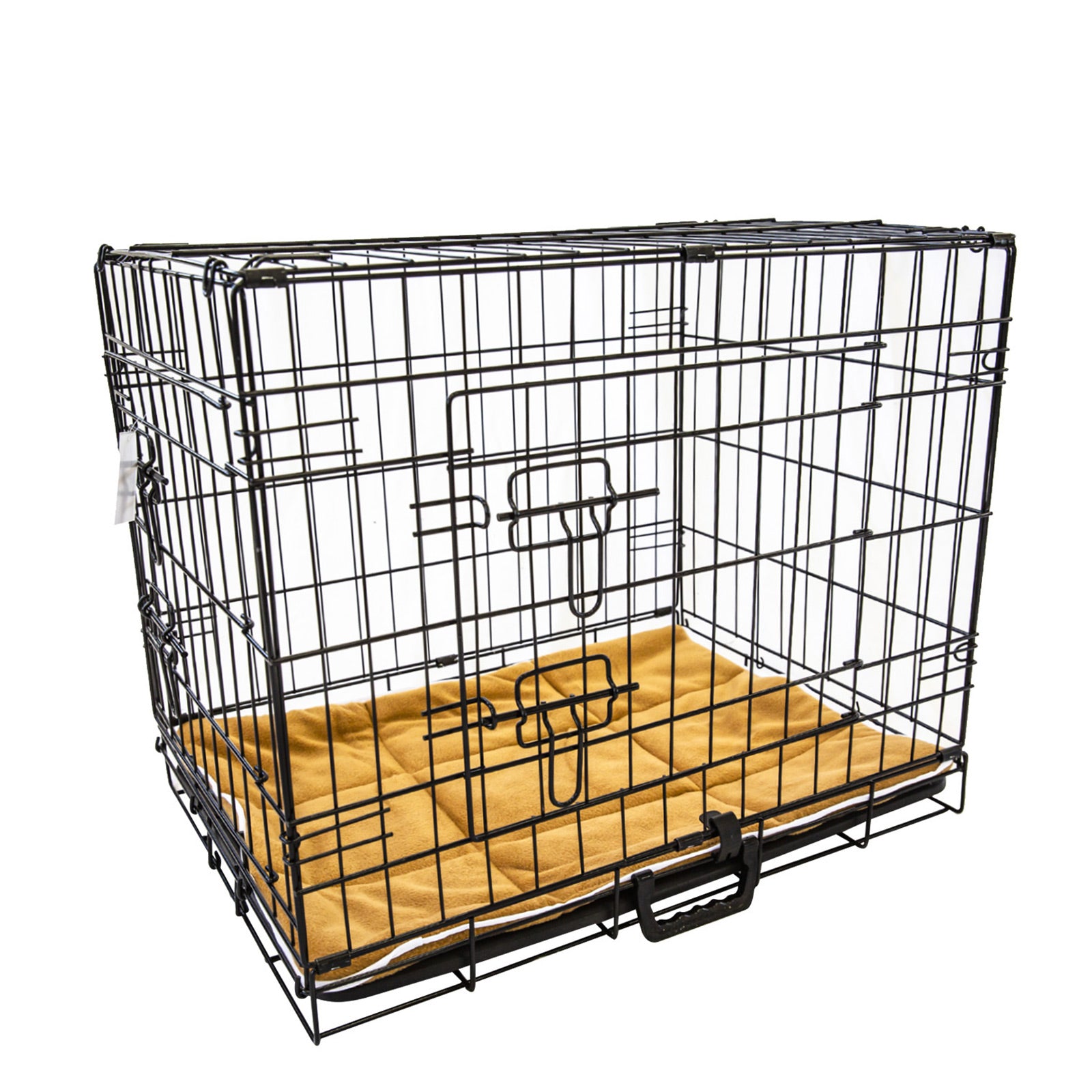 Wire Dog Cage Foldable Crate Kennel 48in with Tray + Cushion Mat Combo Pet Care > Dog Supplies > Dog Playpens & Gates Woofy and Whiskers