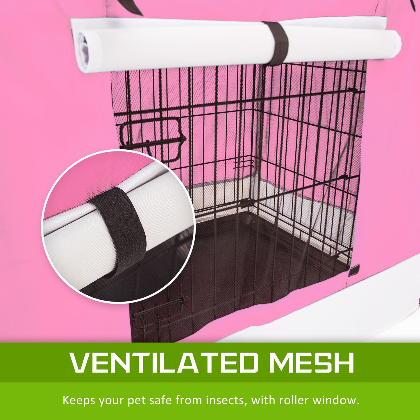 Wire Dog Cage Foldable Crate Kennel 30in with Tray + PINK Cover Combo Pet Care > Dog Supplies > Dog Playpens & Gates Woofy and Whiskers