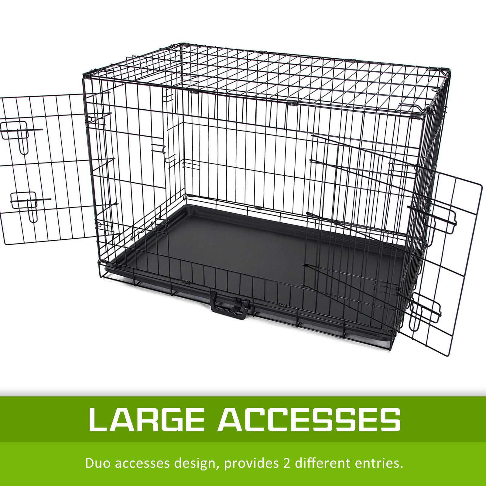 Wire Dog Cage Foldable Crate Kennel 48in with Tray + BLUE Cover Combo Pet Care > Dog Supplies > Dog Playpens & Gates Woofy and Whiskers