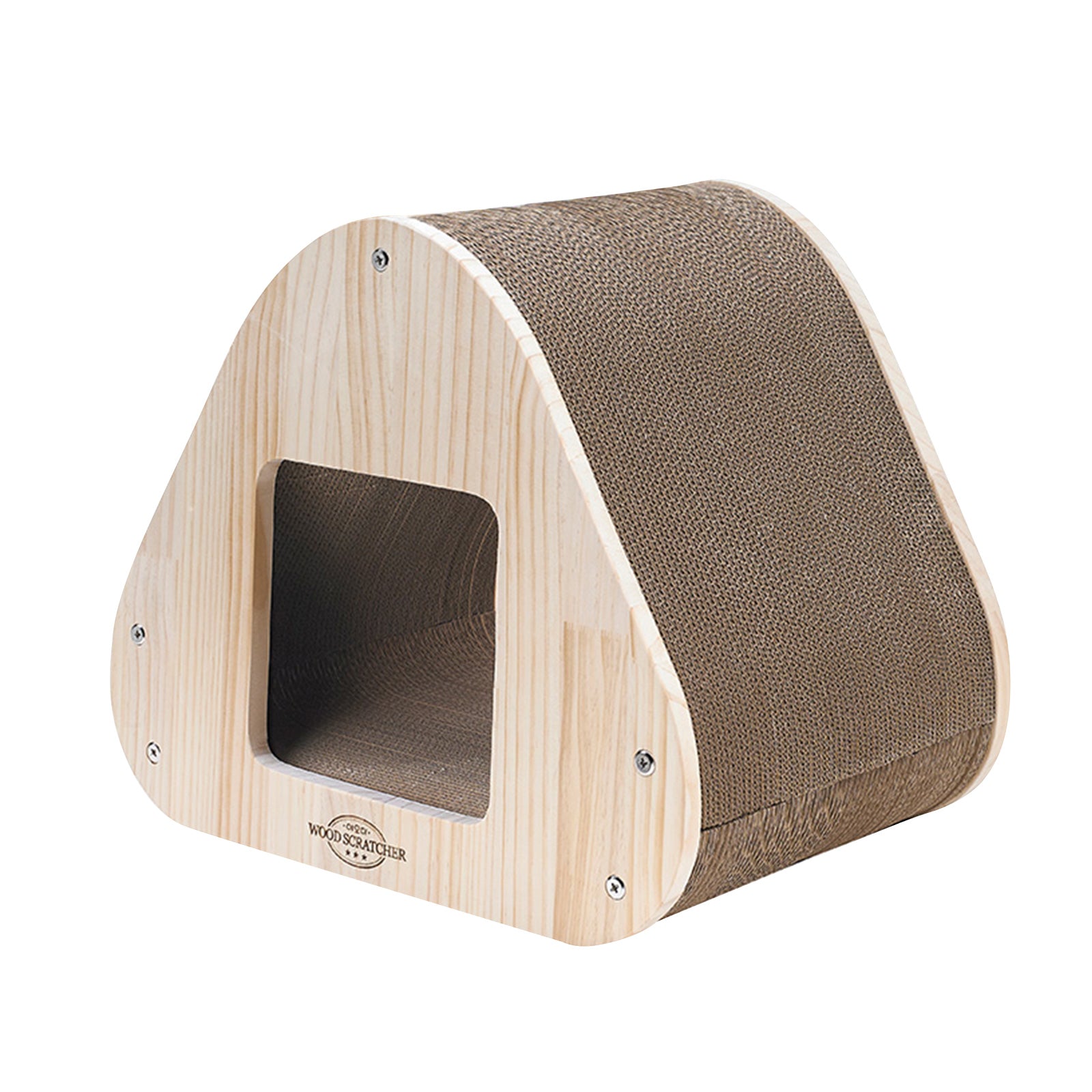 Yaomi Wood Triangle Cat Scratcher Sofa Pet Bed Pet Care > Cat Supplies > Cat Scratchers Yaomi
