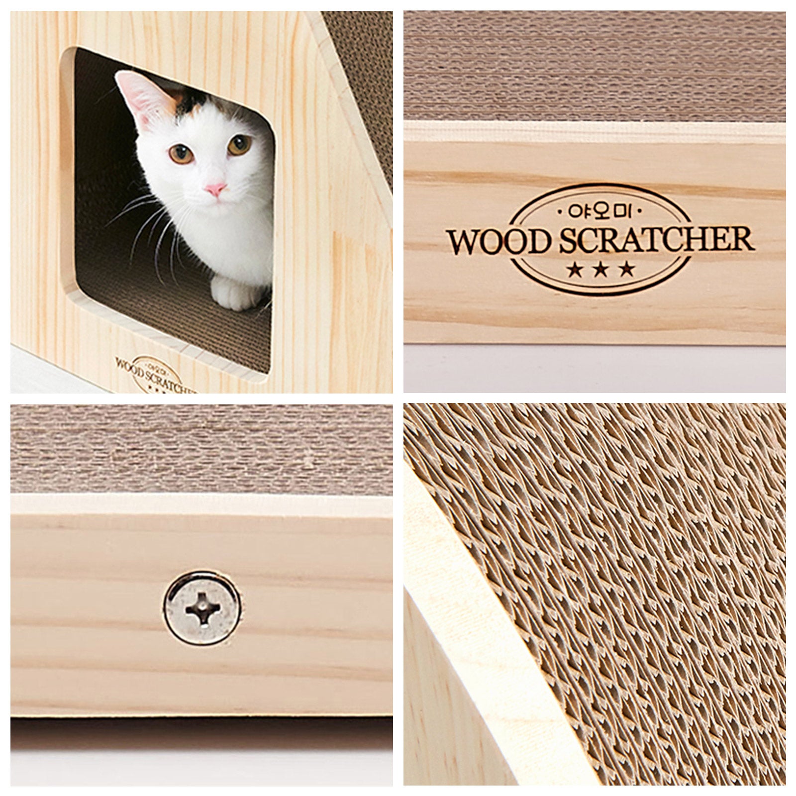 Yaomi Wood Triangle Cat Scratcher Sofa Pet Bed Pet Care > Cat Supplies > Cat Scratchers Yaomi