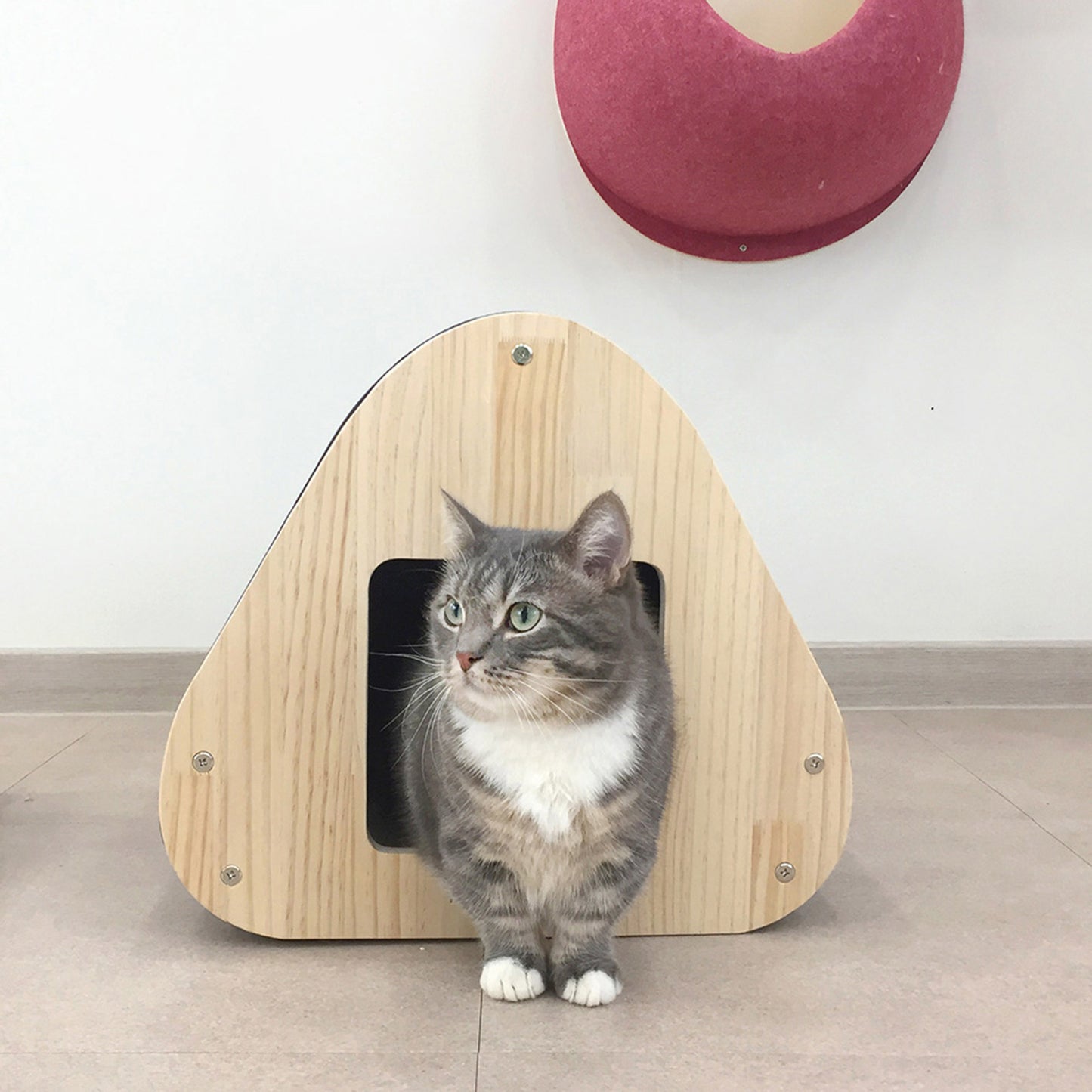 Yaomi Wood Triangle Cat Scratcher Sofa Pet Bed Pet Care > Cat Supplies > Cat Scratchers Yaomi