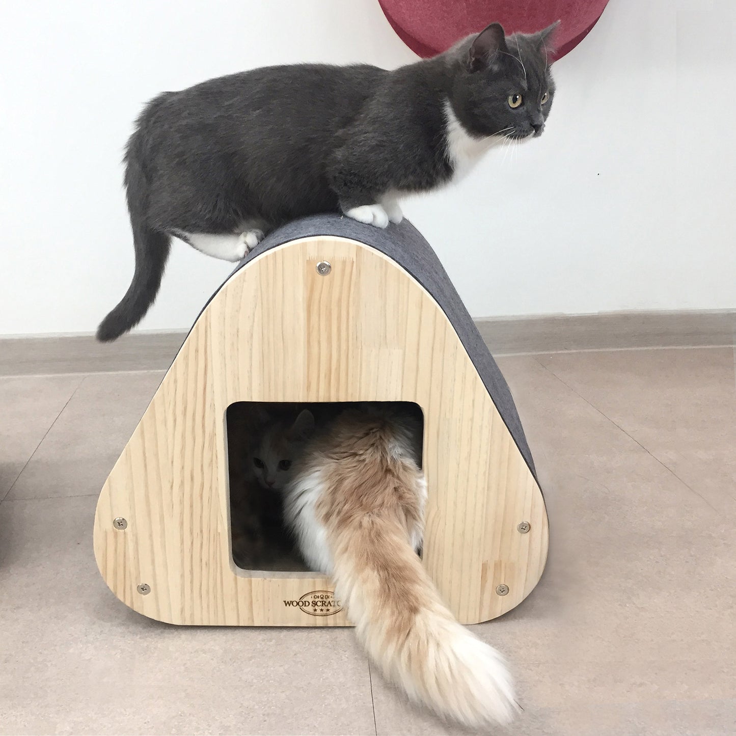 Yaomi Wood Triangle Cat Scratcher Sofa Pet Bed Pet Care > Cat Supplies > Cat Scratchers Yaomi