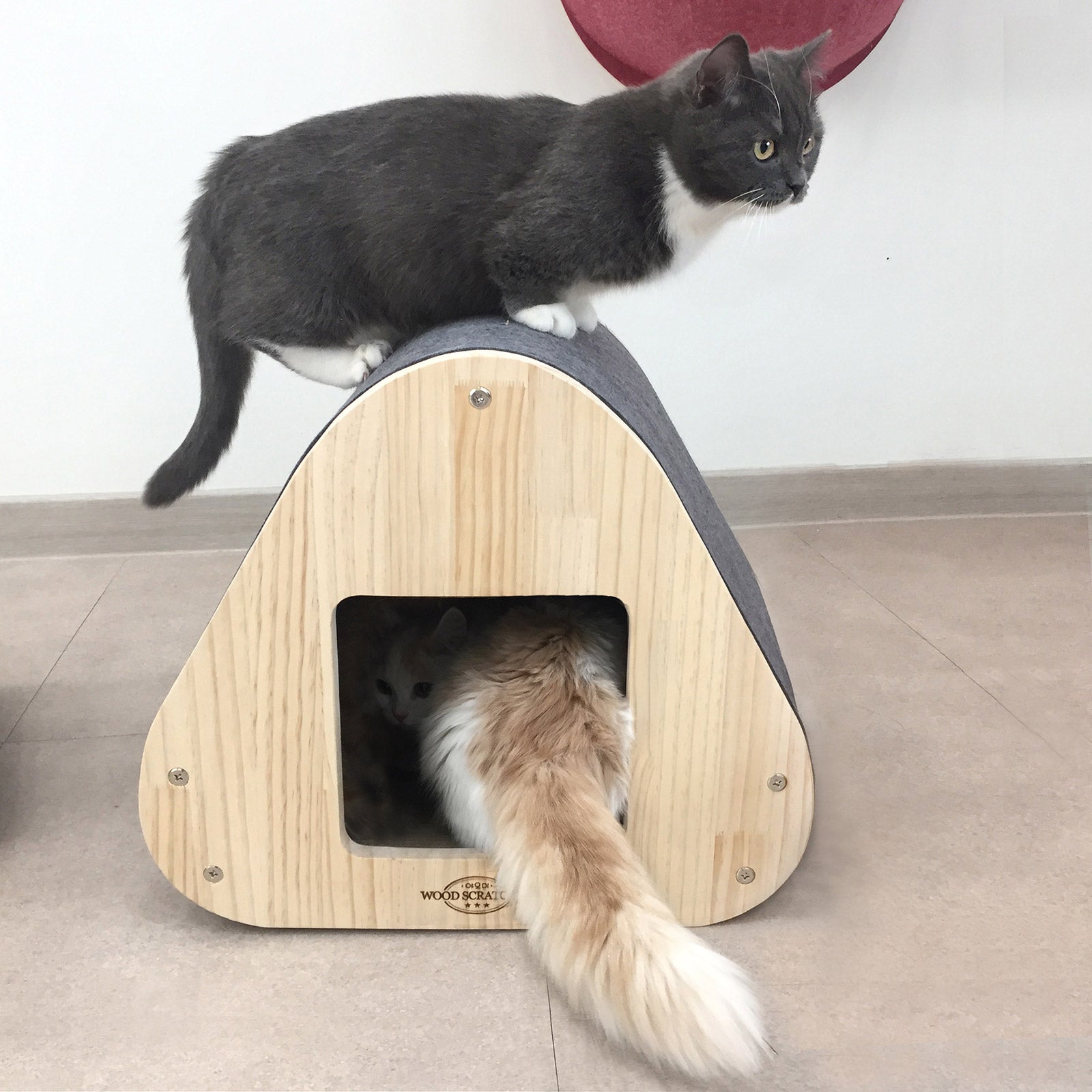 Yaomi Wood Triangle Cat Scratcher Sofa Pet Bed Pet Care > Cat Supplies > Cat Scratchers Yaomi