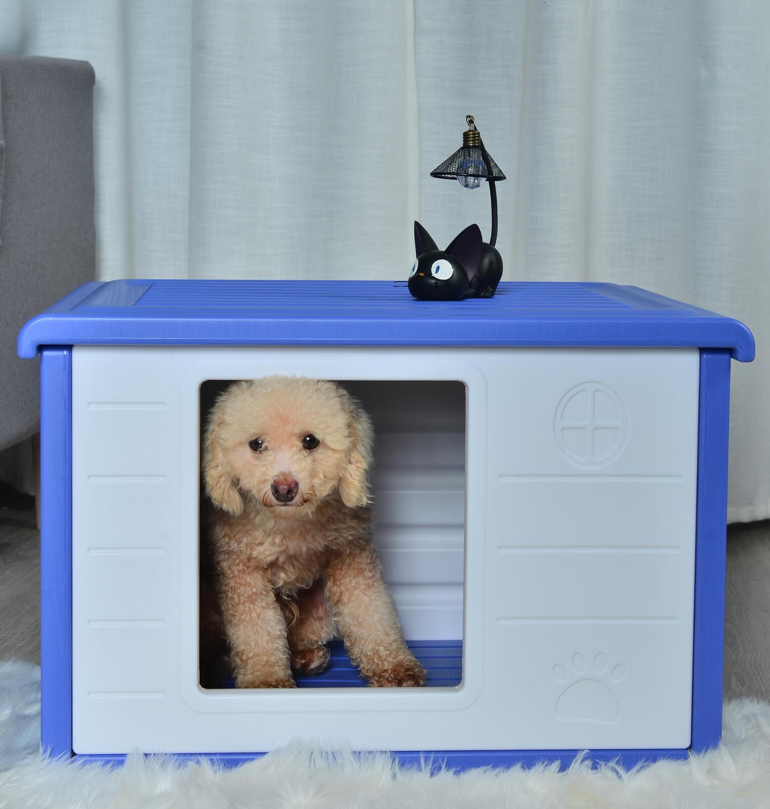 YES4PETS Small Plastic Pet Dog Puppy Cat House Kennel Blue Pet Care > Dog Supplies > Dog Playpens & Gates Woofy and Whiskers
