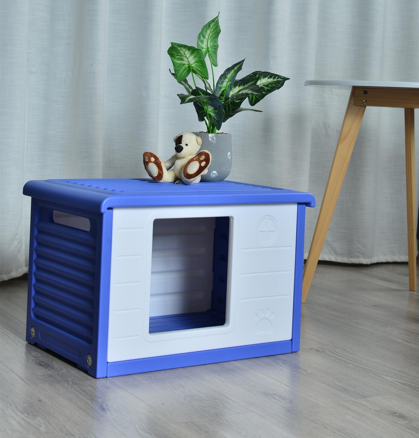 YES4PETS Small Plastic Pet Dog Puppy Cat House Kennel Blue Pet Care > Dog Supplies > Dog Playpens & Gates Woofy and Whiskers