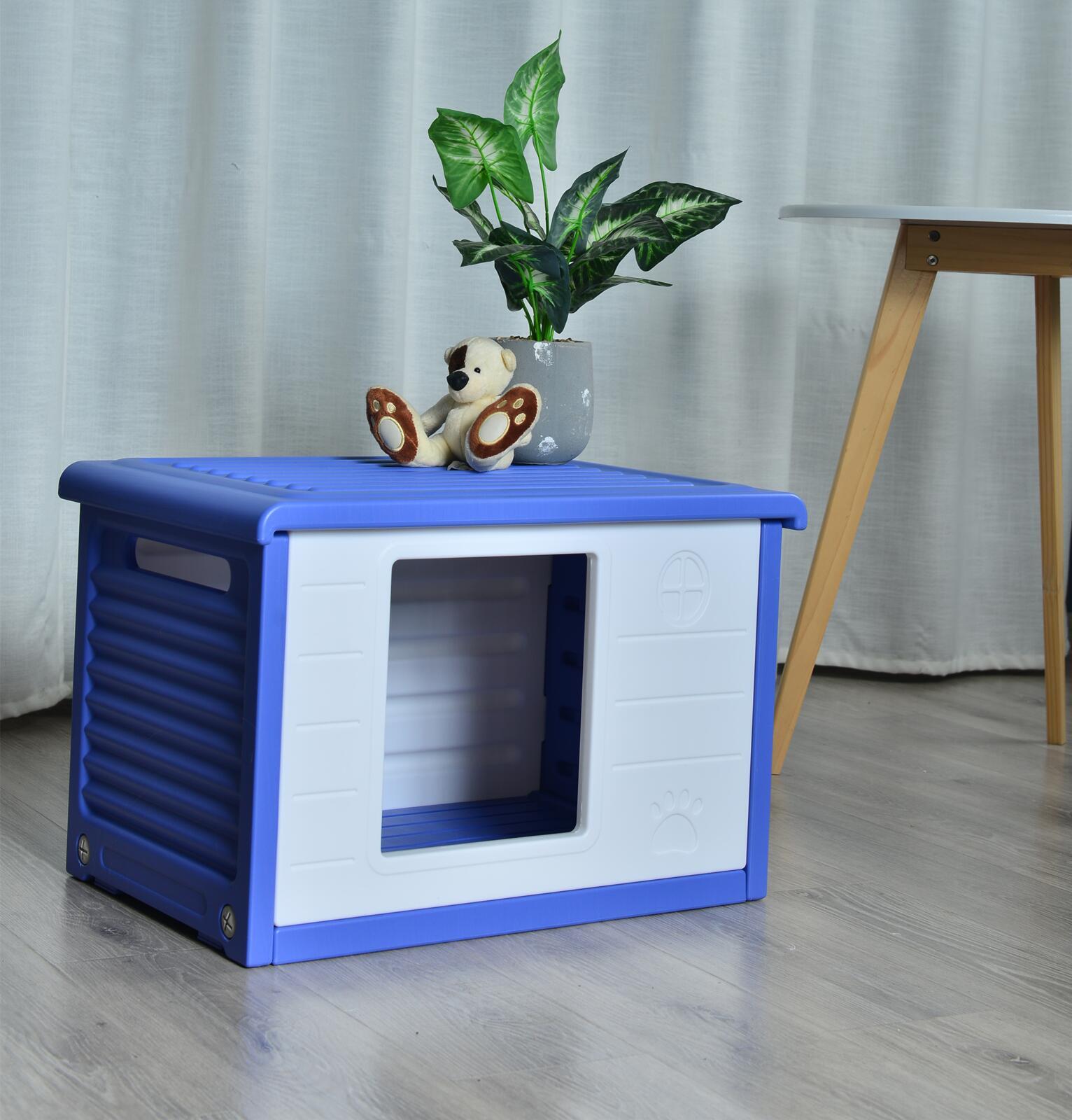 YES4PETS Small Plastic Pet Dog Puppy Cat House Kennel Blue Pet Care > Dog Supplies > Dog Playpens & Gates Woofy and Whiskers