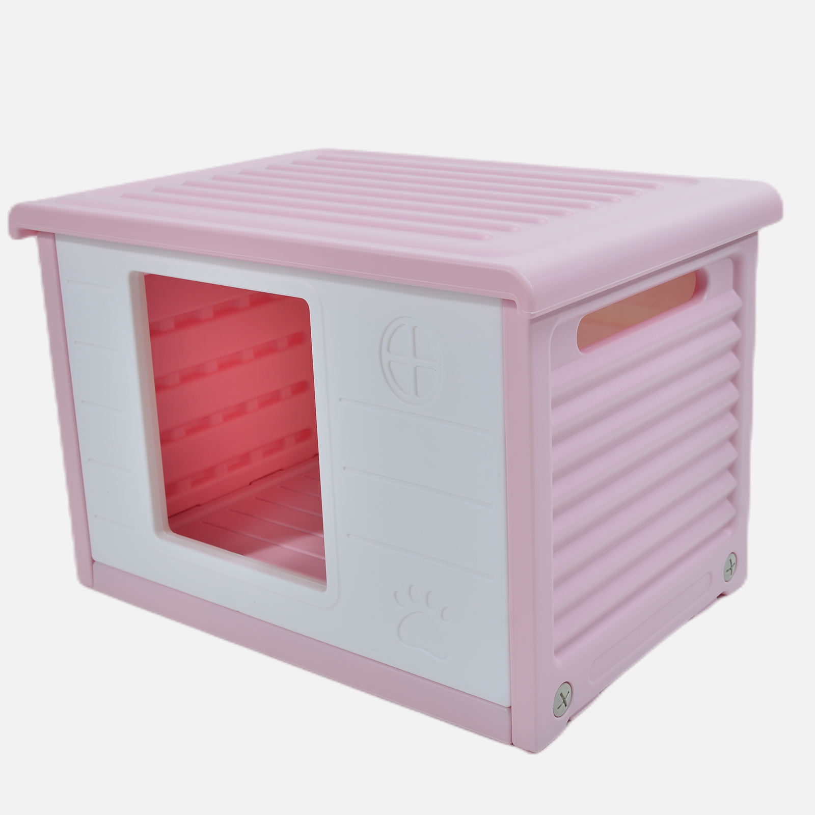 YES4PETS Small Plastic Pet Dog Puppy Cat House Kennel Pink Pet Care > Dog Supplies > Dog Playpens & Gates Woofy and Whiskers