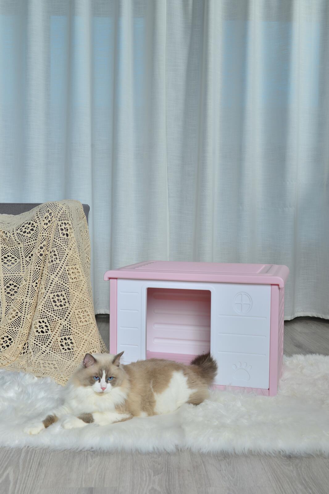 YES4PETS Small Plastic Pet Dog Puppy Cat House Kennel Pink Pet Care > Dog Supplies > Dog Playpens & Gates Woofy and Whiskers