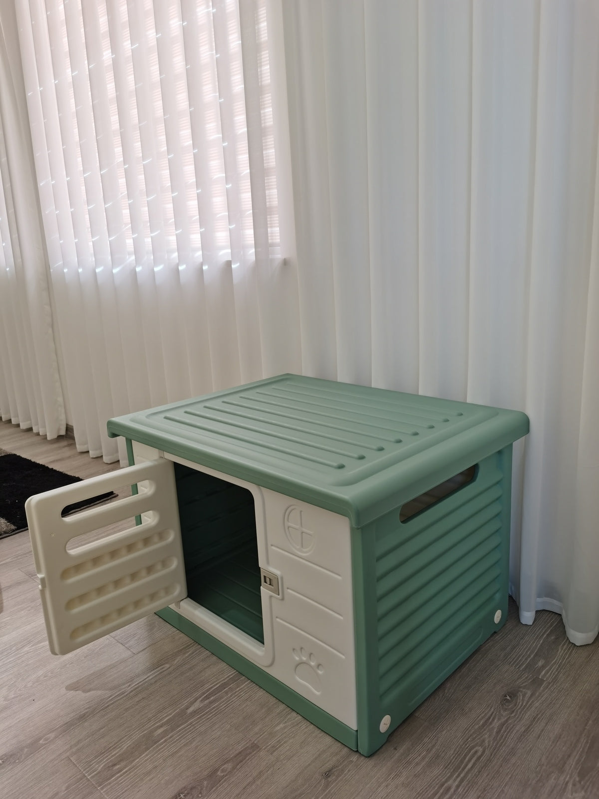YES4PETS Medium Plastic Pet Dog Puppy Cat House Kennel Green Pet Care > Cat Supplies > Cat Litter Woofy and Whiskers