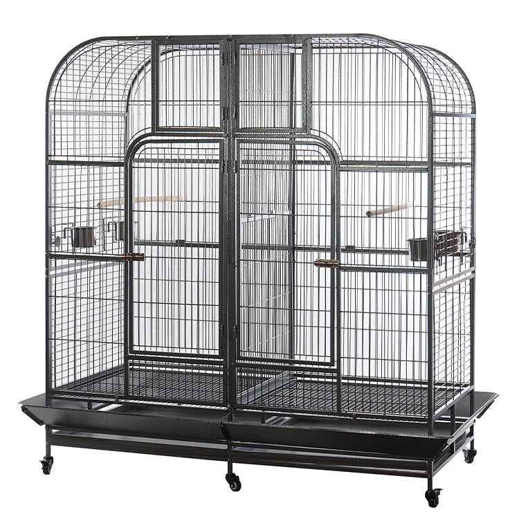 YES4PETS XXXL 185 cm Bird Cage Pet Parrot Aviary Perch Castor Wheel Removable Divider Pet Care > Bird > Bird Cages & Stands Woofy and Whiskers