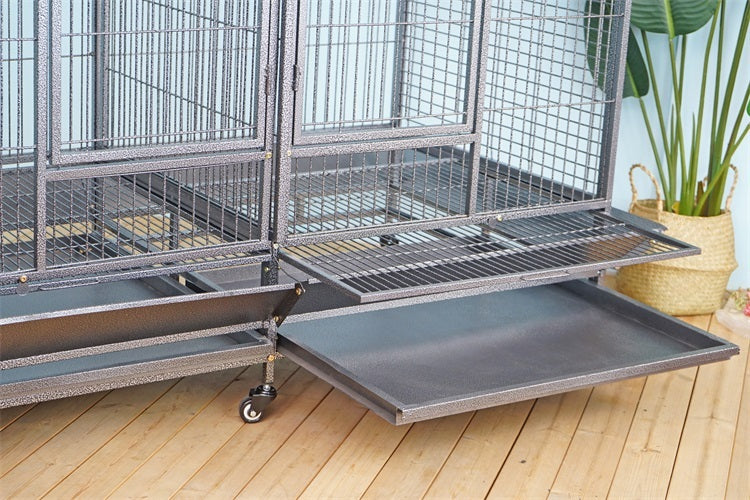 YES4PETS XXXL 185 cm Bird Cage Pet Parrot Aviary Perch Castor Wheel Removable Divider Pet Care > Bird > Bird Cages & Stands Woofy and Whiskers