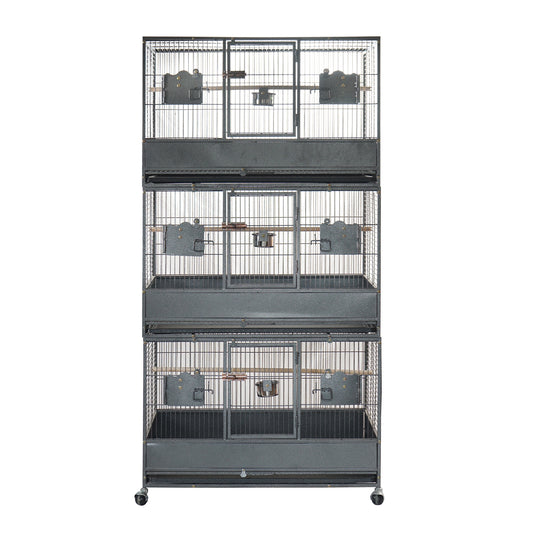 YES4PETS 187cm XL Triple Stackers Breeding Bird Parrot Cage Cockatoos Aviary Pet Care > Bird > Bird Cages & Stands YES4PETS