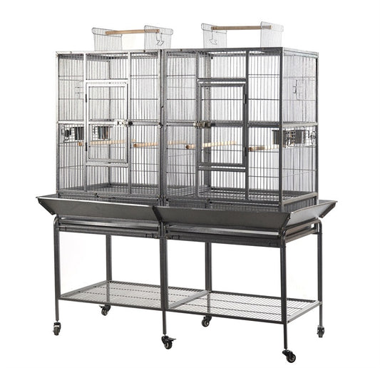 YES4PETS XL 184 cm Bird Cage Pet Parrot Aviary Perch Castor Wheel Removable Divider Pet Care > Bird > Bird Cages & Stands YES4PETS