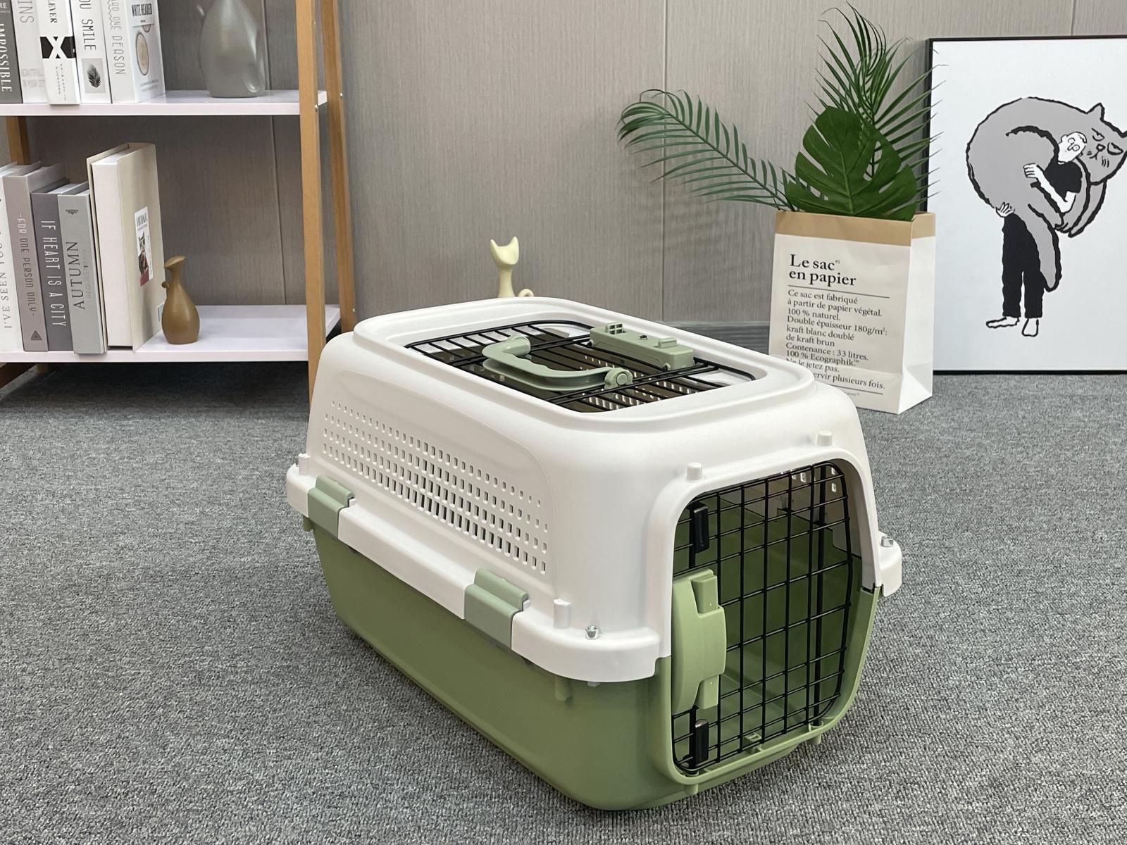 YES4PETS Small Dog Cat Rabbit Crate Pet Kitten Carrier Parrot Cage Green Pet Care > Dog Supplies > Dog Carriers & Crates Woofy and Whiskers
