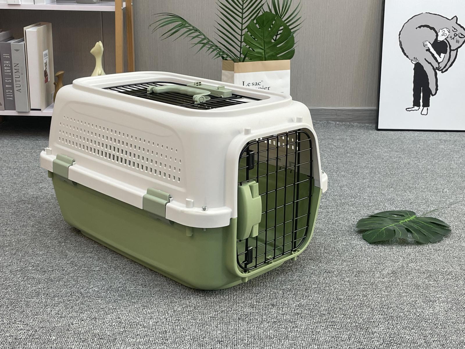 YES4PETS Medium Dog Cat Rabbit Crate Pet Kitten Carrier Parrot Cage Green Pet Care > Dog Supplies > Dog Carriers & Crates Woofy and Whiskers