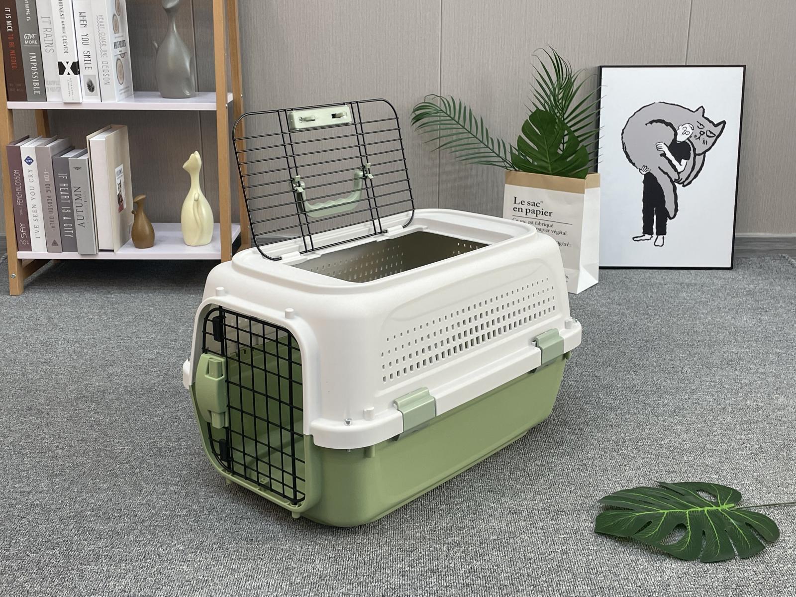 YES4PETS Medium Dog Cat Rabbit Crate Pet Kitten Carrier Parrot Cage Green Pet Care > Dog Supplies > Dog Carriers & Crates Woofy and Whiskers