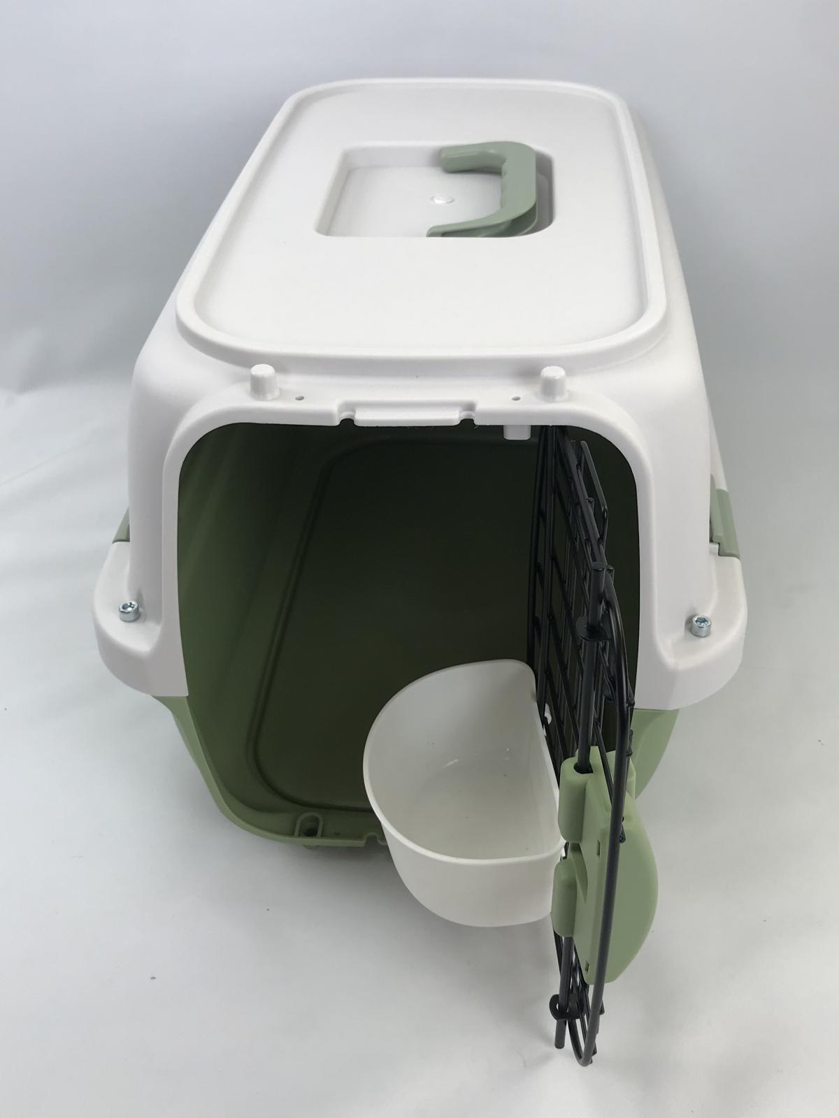 YES4PETS Medium Dog Cat Rabbit Crate Pet Kitten Carrier Parrot Cage Grey Green Pet Care > Dog Supplies > Dog Carriers & Crates Woofy and Whiskers