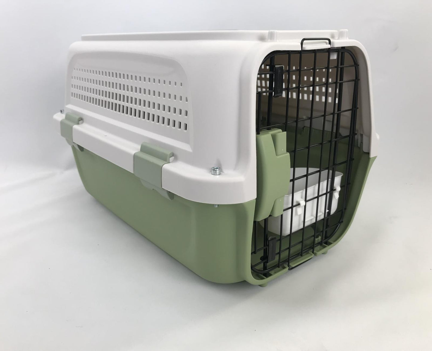 YES4PETS Medium Dog Cat Rabbit Crate Pet Kitten Carrier Parrot Cage Grey Green Pet Care > Dog Supplies > Dog Carriers & Crates Woofy and Whiskers