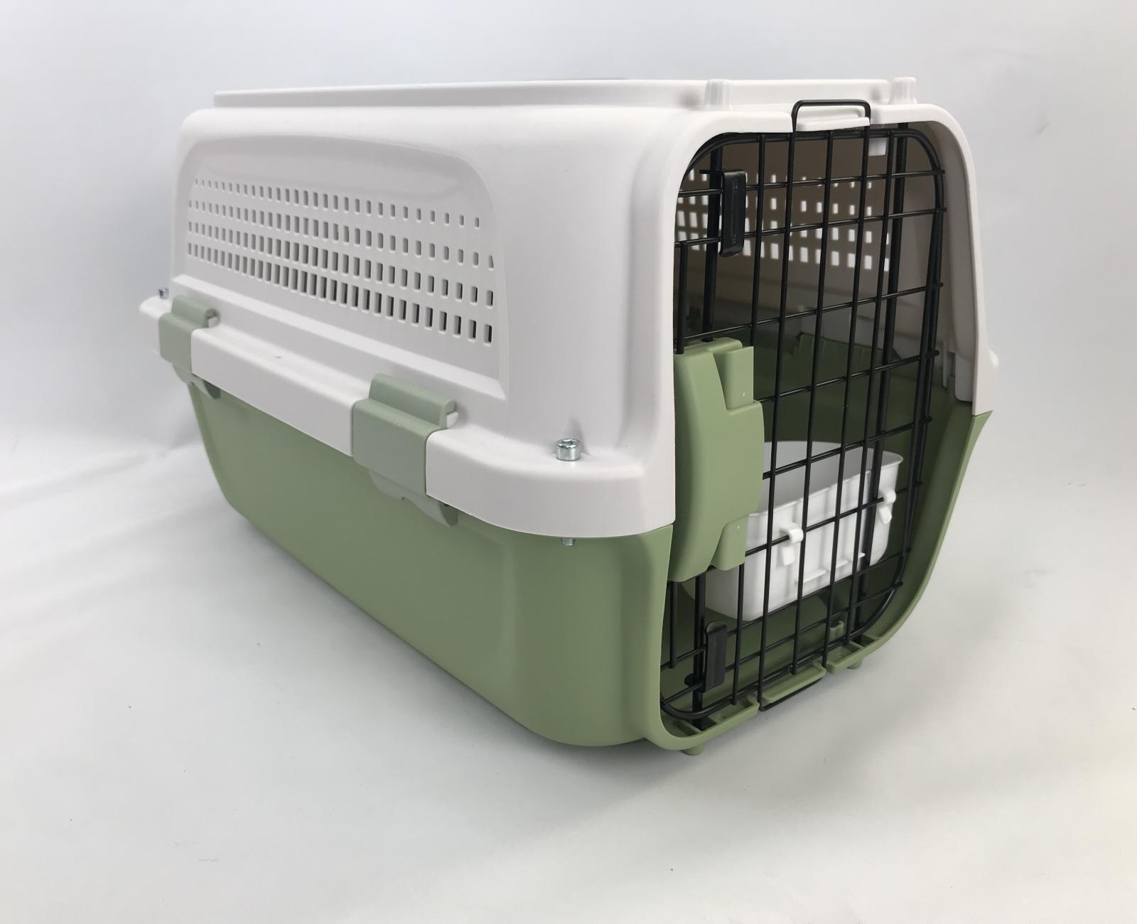 YES4PETS Medium Dog Cat Rabbit Crate Pet Kitten Carrier Parrot Cage Grey Green Pet Care > Dog Supplies > Dog Carriers & Crates Woofy and Whiskers