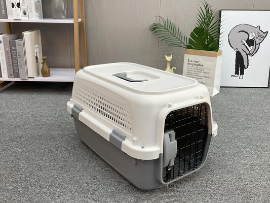 YES4PETS Medium Dog Cat Rabbit Crate Pet Kitten Carrier Parrot Cage Grey Pet Care > Dog Supplies > Dog Carriers & Crates Woofy and Whiskers