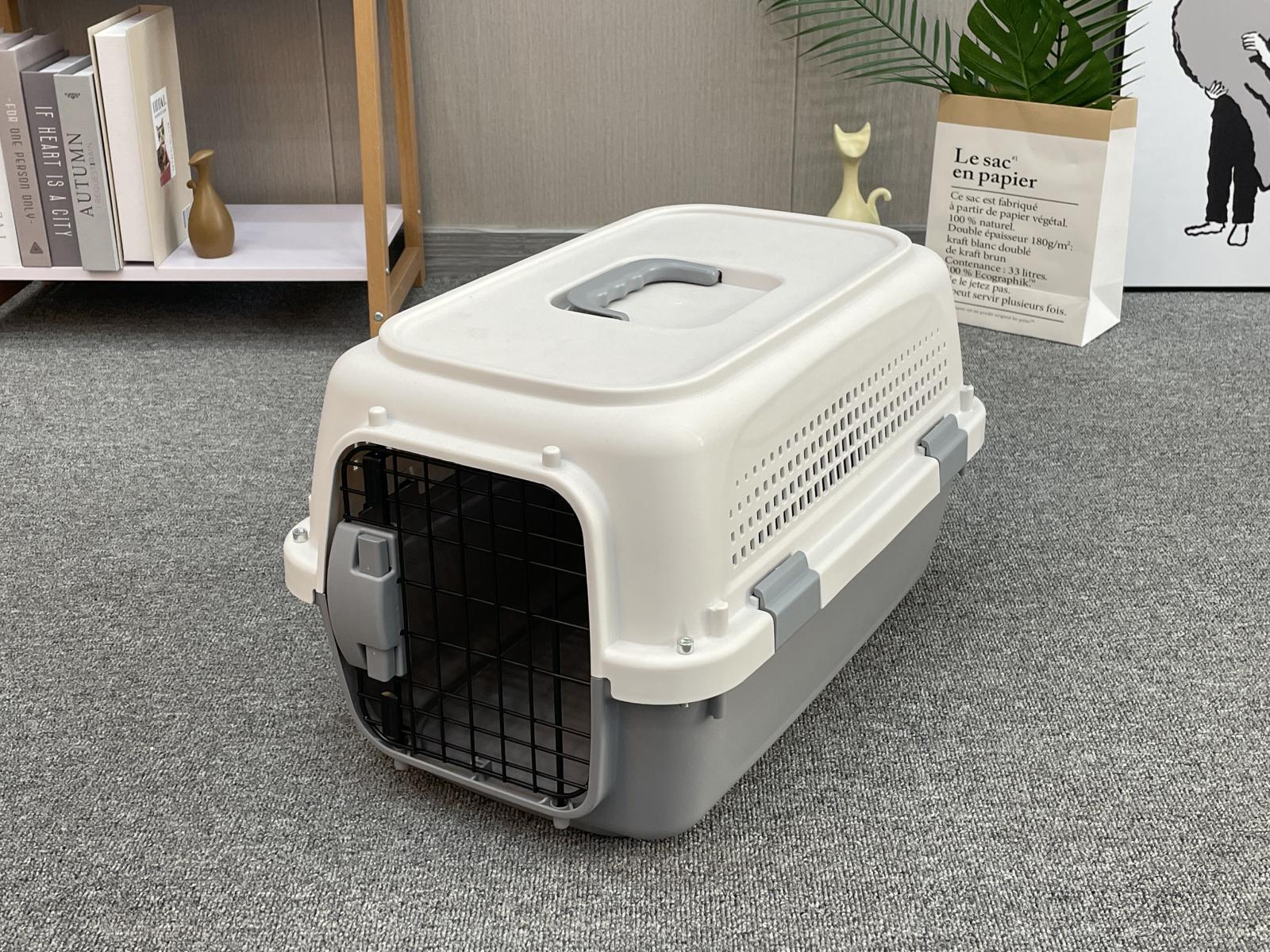 YES4PETS Medium Dog Cat Rabbit Crate Pet Kitten Carrier Parrot Cage Grey Pet Care > Dog Supplies > Dog Carriers & Crates Woofy and Whiskers