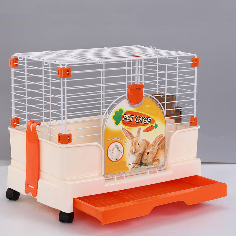 YES4PETS Small Orange Pet Rabbit Cage Guinea Pig Crate Kennel With Potty Tray And Wheel Pet Care > Coops & Hutches > Small Animal Habitats & Cages Woofy and Whiskers