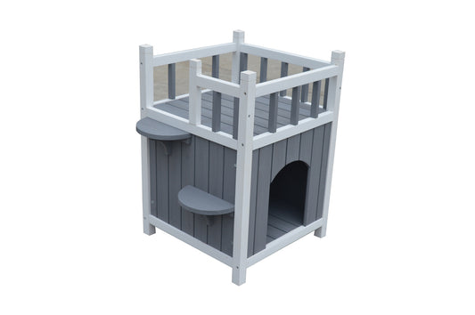 YES4PETS Cat Shelter Condo with Escape Door Rabbit Kitty Dog House Cave Pet Care > Coops & Hutches > Small Animal Habitats & Cages Woofy and Whiskers