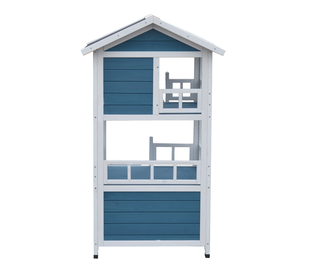 YES4PETS Double Story Cat Shelter Condo with Escape Door Rainproof Kitty House Pet Care > Cat Supplies > Cat Furniture Woofy and Whiskers