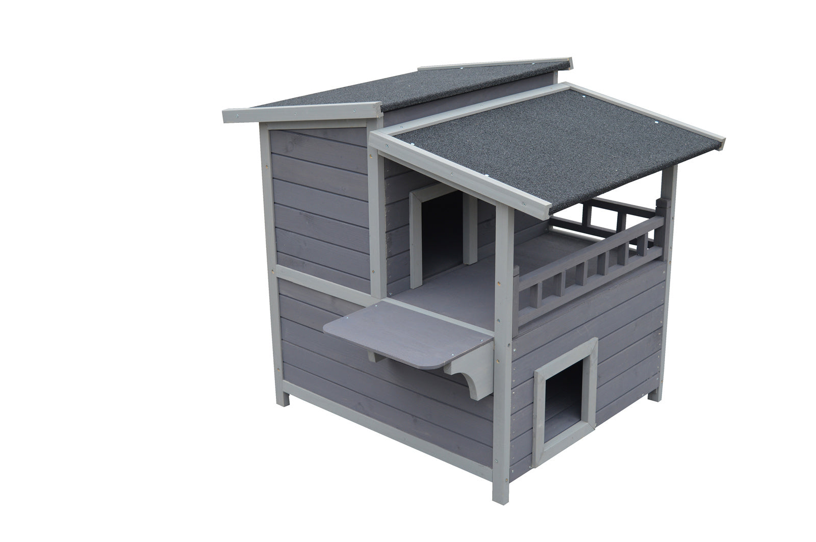 YES4PETS 2 Story Cat Shelter Condo with Escape Door Rainproof Kitty House Pet Care > Cat Supplies > Cat Furniture Woofy and Whiskers