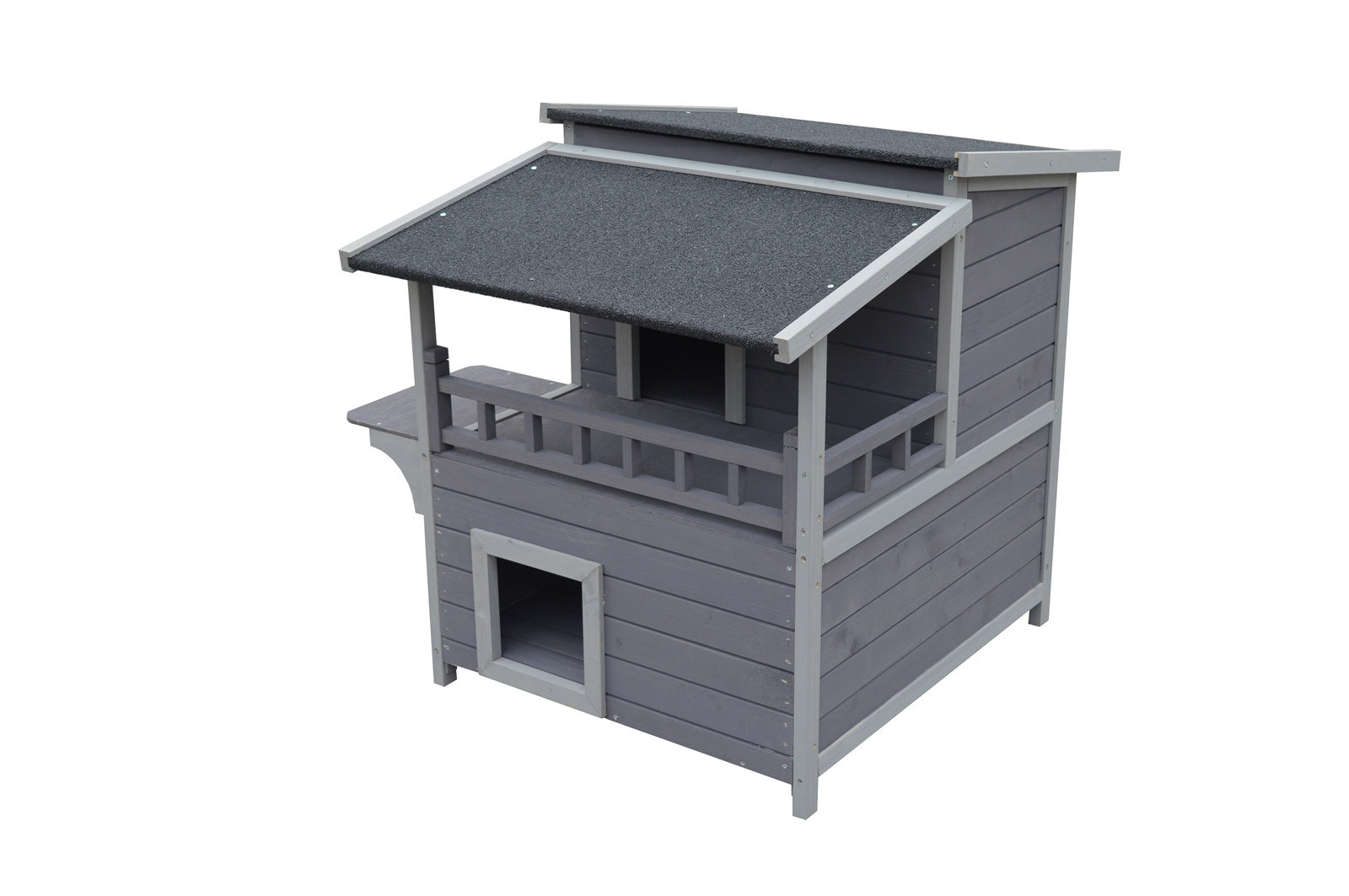 YES4PETS 2 Story Cat Shelter Condo with Escape Door Rainproof Kitty House Pet Care > Cat Supplies > Cat Furniture Woofy and Whiskers