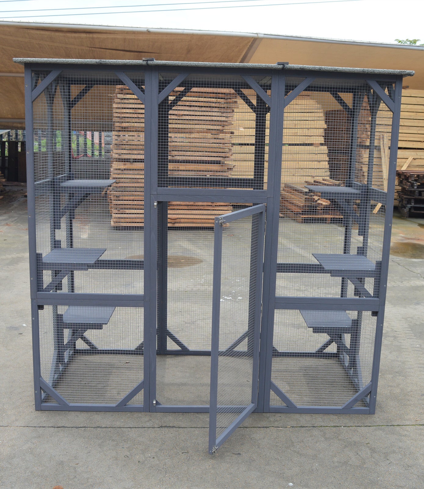 YES4PETS XXL Pet Cat Bird Shelter Condo with Escape Door Wooden Kitten Cage House Pet Care > Coops & Hutches > Small Animal Habitats & Cages YES4PETS