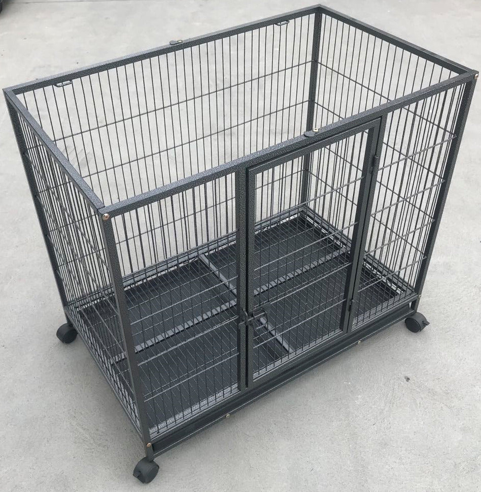 YES4PETS Medium Pet Dog Cat Bird Parrot Cage Metal Rabbit Crate Carrier Kennel Wheel & Tray Pet Care > Coops & Hutches > Small Animal Habitats & Cages Woofy and Whiskers