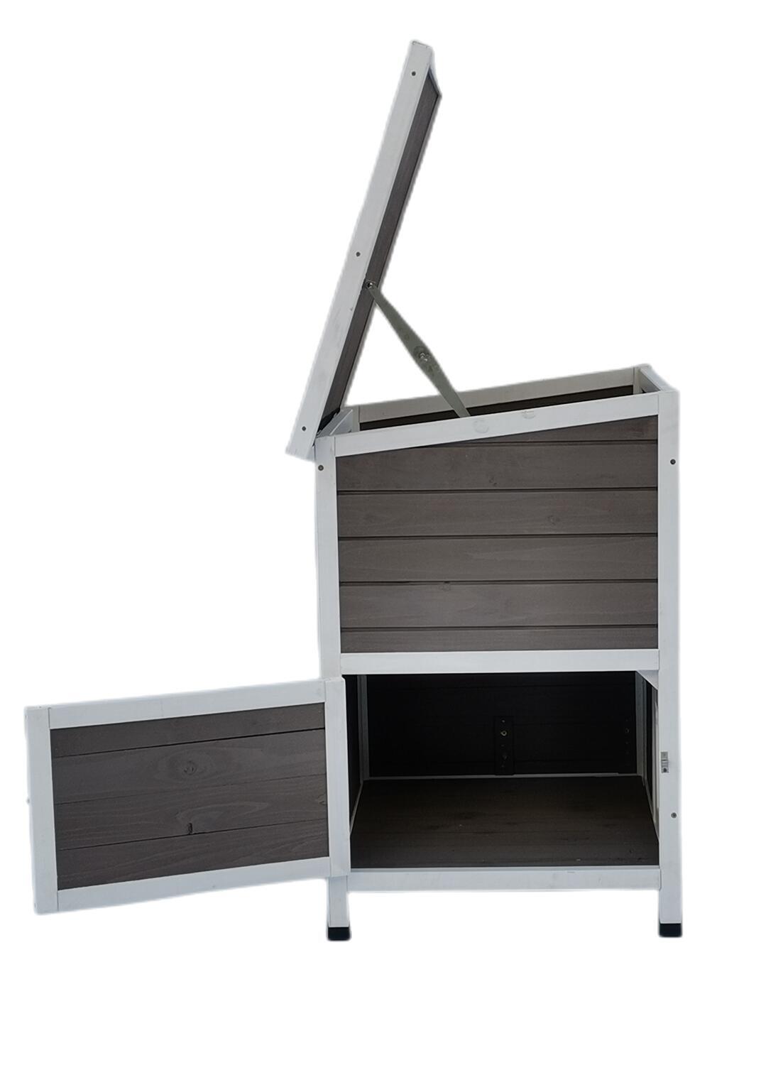 YES4PETS 2 Story Cat Shelter Condo with Escape Door Rainproof Kitty House Pet Care > Cat Supplies > Cat Furniture Woofy and Whiskers