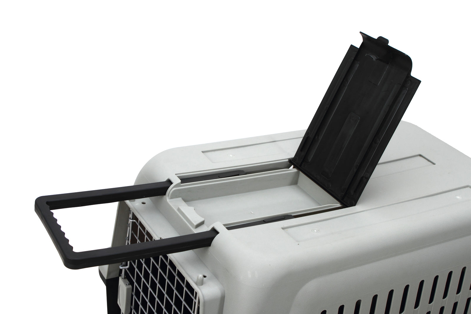 YES4PETS Large Plastic Kennels Pet Carrier Dog Cat Cage Crate With Handle and Wheel Black Pet Care > Dog Supplies > Dog Kennels YES4PETS