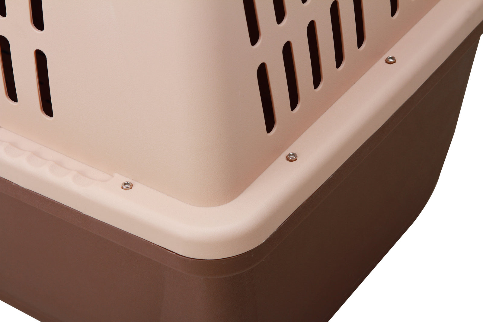 YES4PETS Large Plastic Kennels Pet Carrier Dog Cat Cage Crate With Handle and Wheel Brown Pet Care > Dog Supplies > Dog Kennels YES4PETS