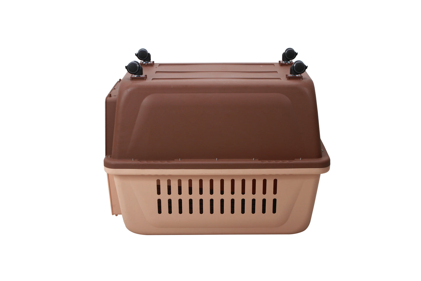 YES4PETS XL Plastic Kennels Pet Carrier Dog Cat Cage Crate With Handle and Removable Wheel Brown Pet Care > Dog Supplies > Dog Kennels YES4PETS