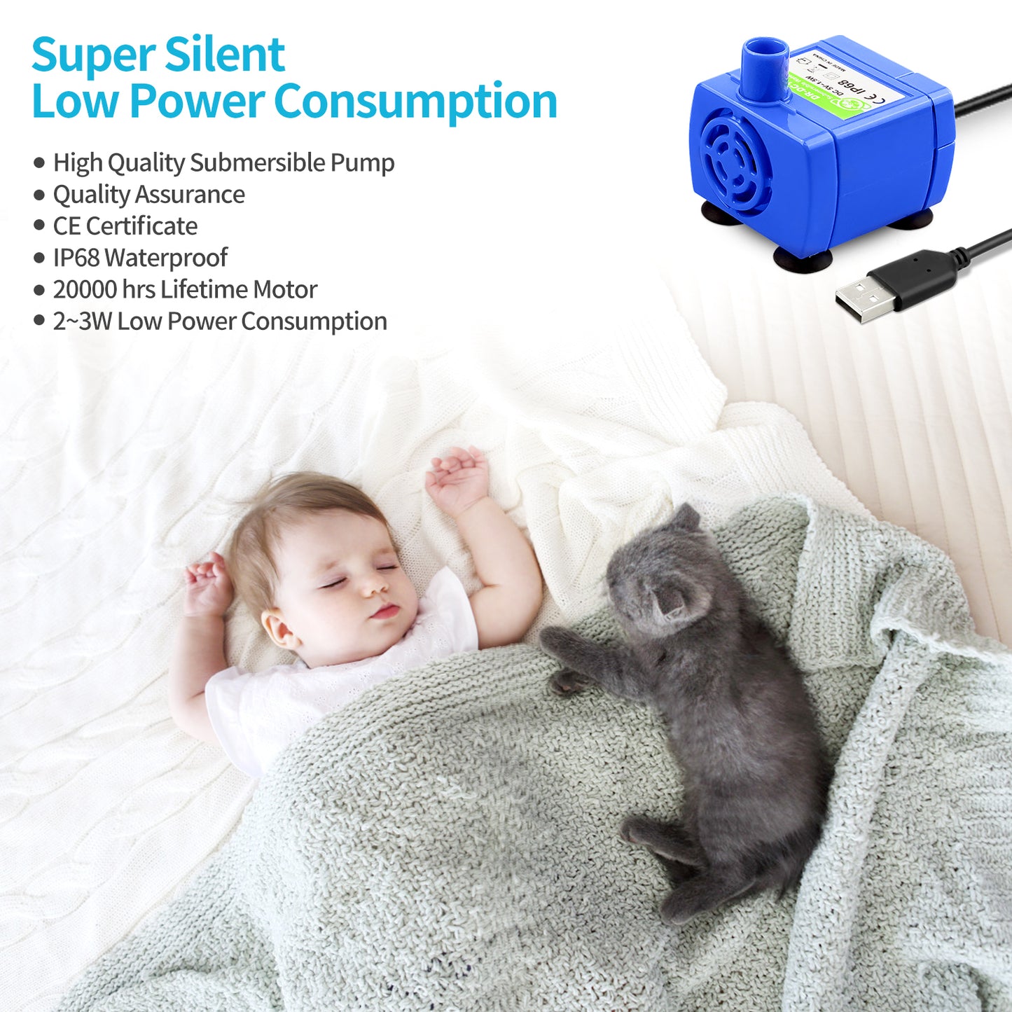 YES4PETS Blue Ceramic Electric Pet Water Fountain Dog Cat Water Feeder Bowl Dispenser Pet Care > Dog Supplies > Dog Bowls, Feeders & Waterers Woofy and Whiskers